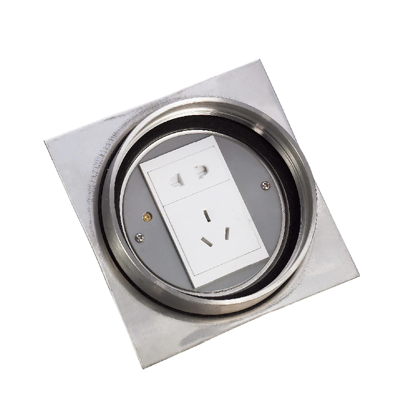 127mm Round Cover Hidden Floor Socket Swivel Type Underfloor Socket