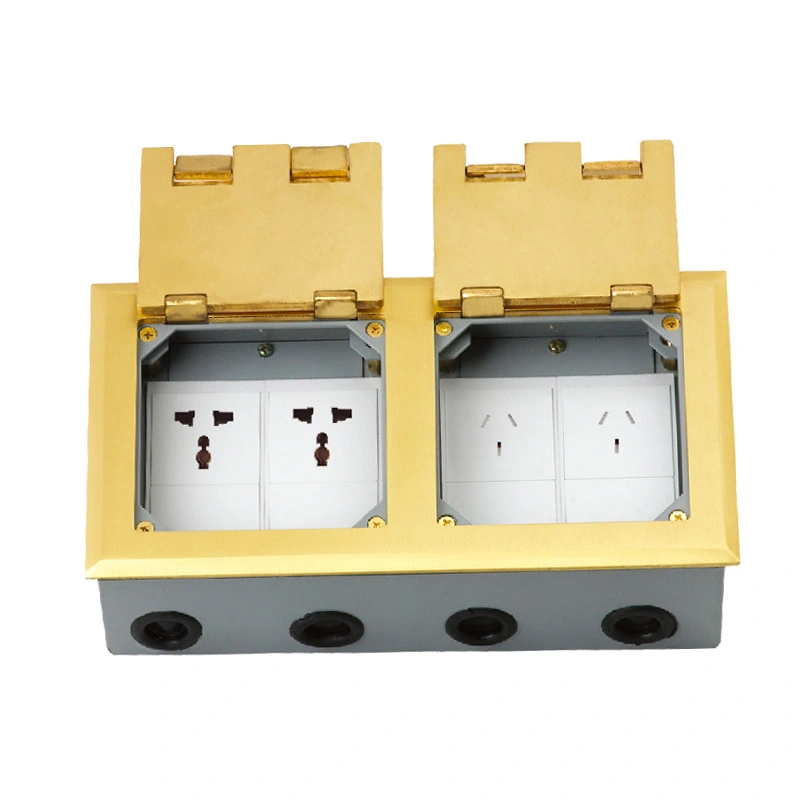 Double Door Open Cover Floor Socket 12 Kapasîteya Module