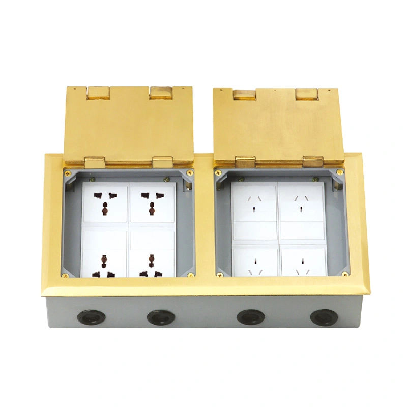 Double Door Open Cover Floor Socket 20 Kapasîteya Module