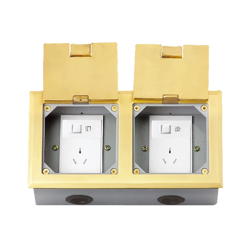 Double Door Open Cover Floor Socket 8 Kapasîteya Module