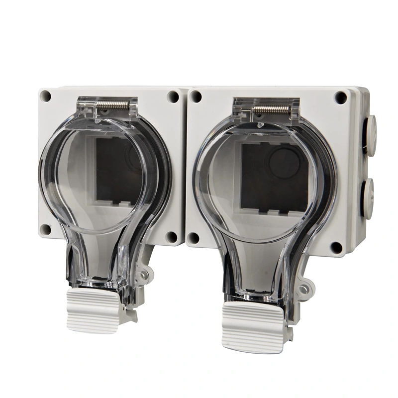 IP66 Series New Series Waterproof Socket 2 Gang Socket Empty Shell