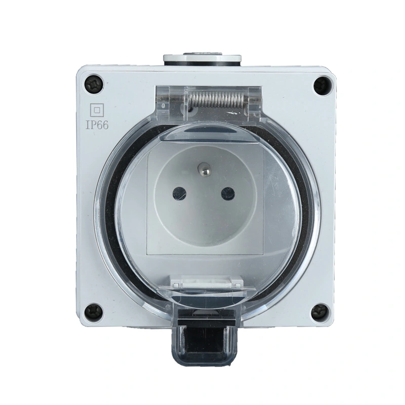 Series IP66 Serface Mounted Outdoor Waterproof Sockets Euro Power